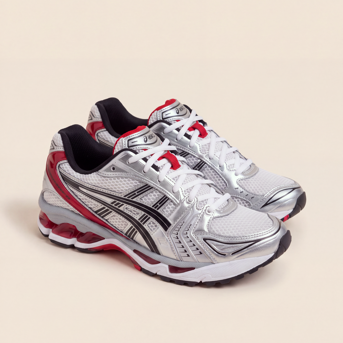 ASICS Gel-Kayano 14 in White / Classic Red